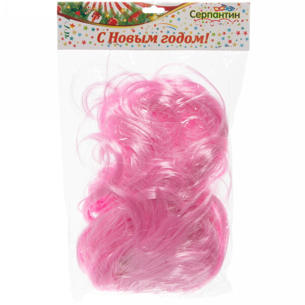 Парик карнавальный "Чаровница" (локоны 60 см), Розовый