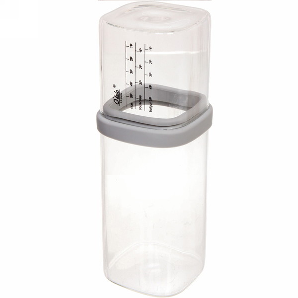 Банка для продуктов стеклянная 700мл "O'lala" с мерный стаканом