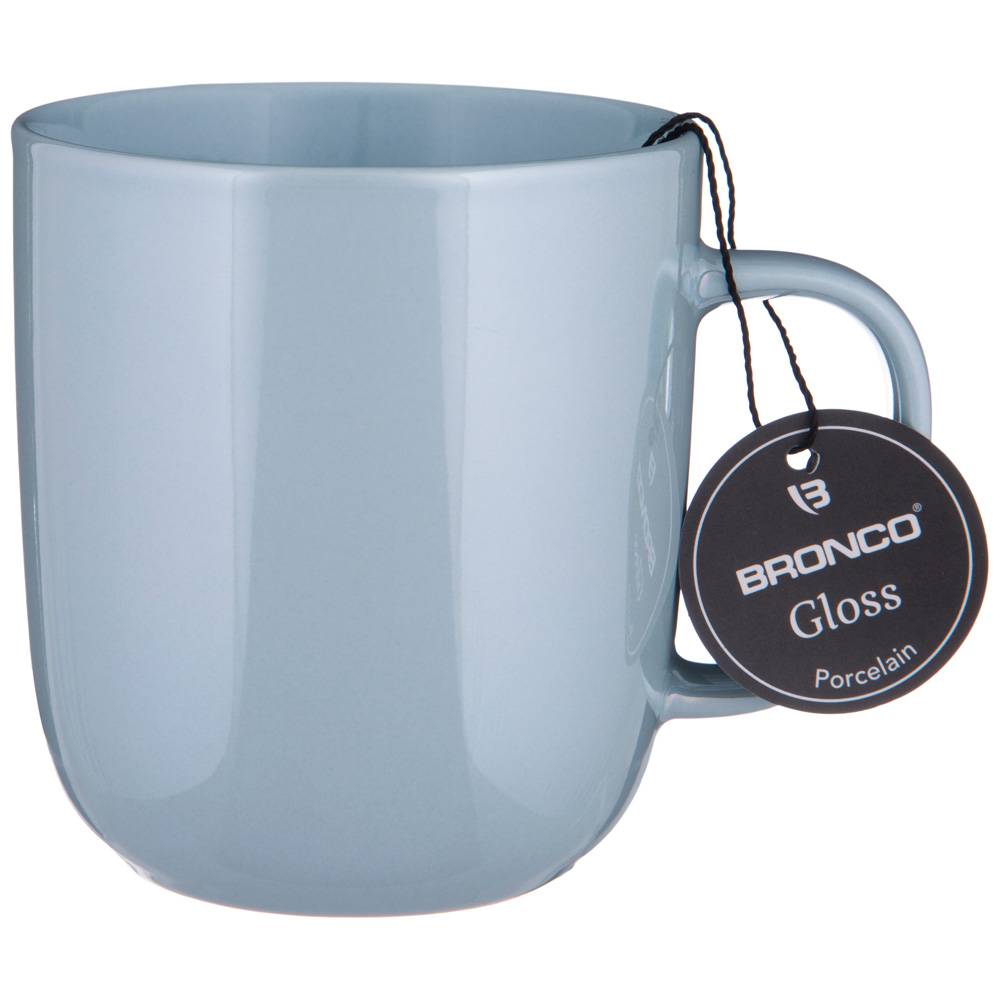 КРУЖКА BRONCO, GLOSS, 400 МЛ ГОЛУБАЯ, МАЛ=4ШТ/КОР=24ШТ.