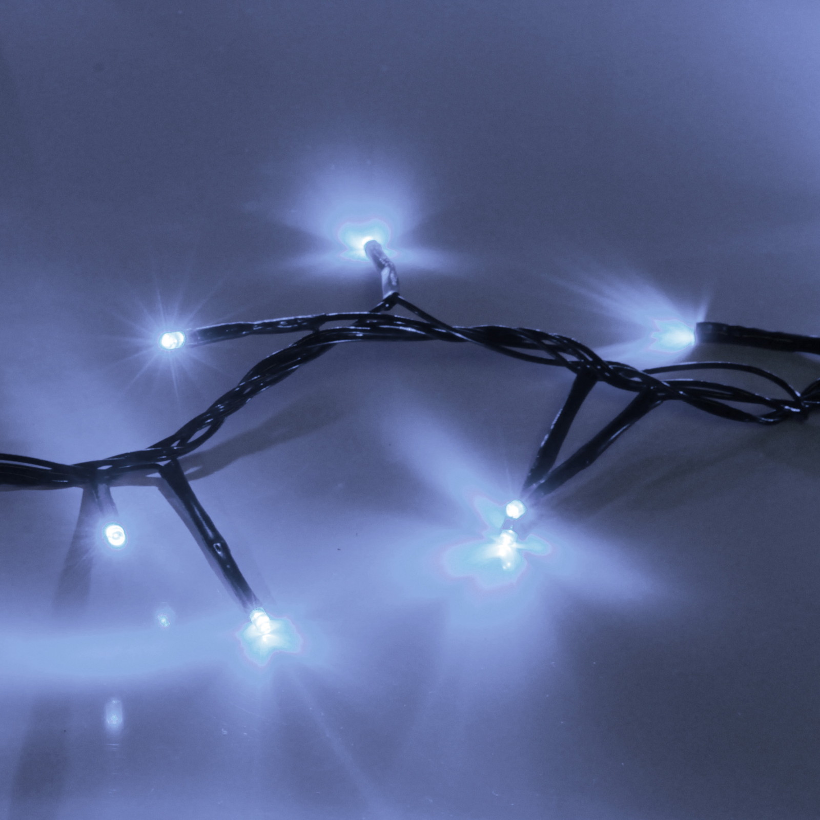 Гирлянда для дома НИТЬ "Твинкл Лайт" 3 м 100 ламп LED, черн.пров, 8 реж, IP-20. Белый (возможность соединения)