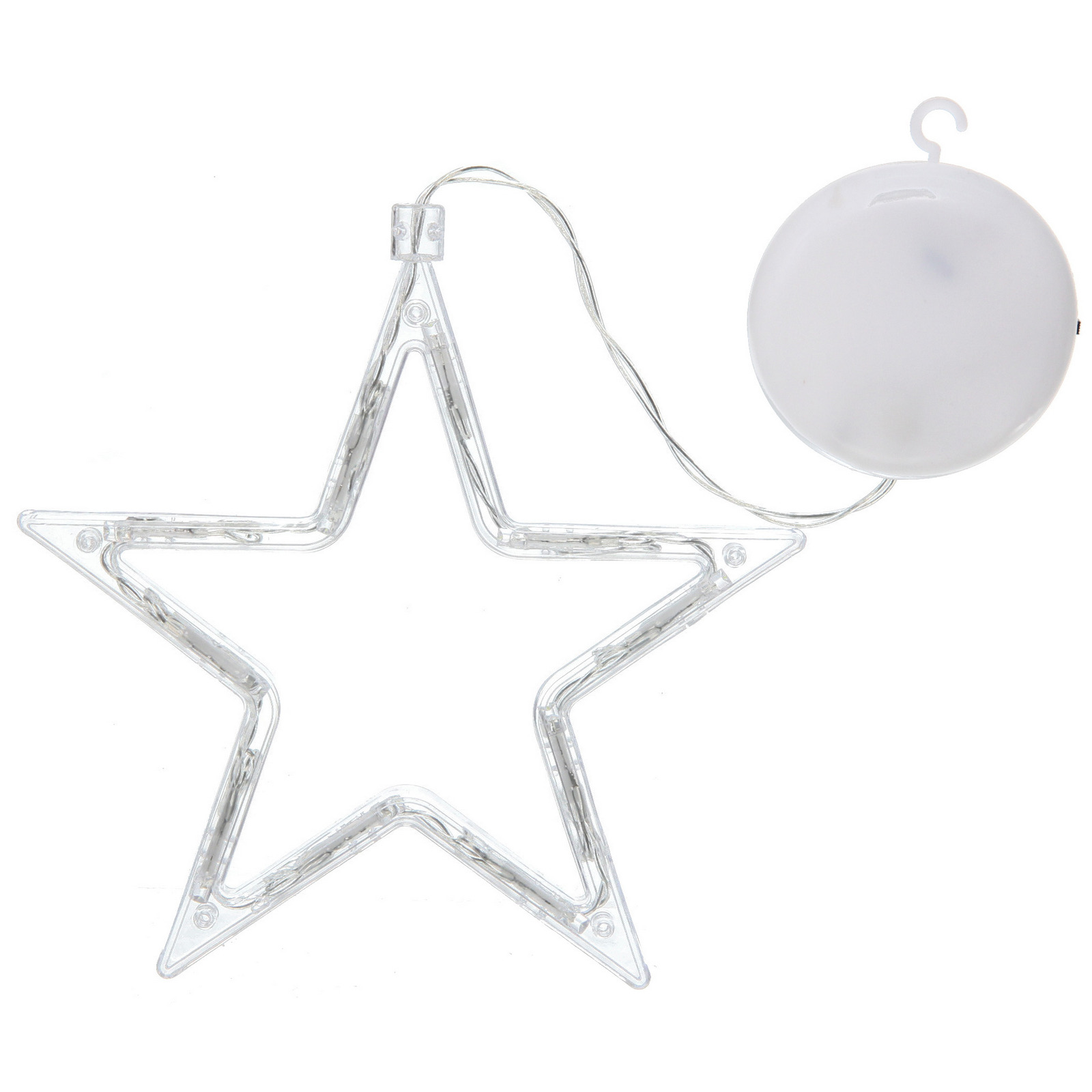 Фигура светодиодная "Звезда" 18х17 см (батарейки 3 ААА), 1 реж, Белый