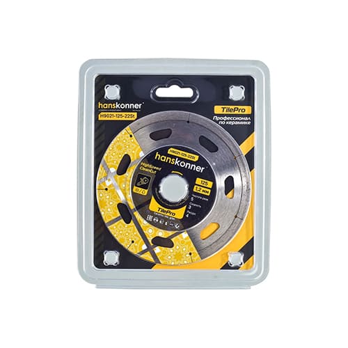 Алмазный диск 125х22,23х1,2 мм Segment TileProпо кафелю и керамограниту Hanskonner H9021-125-22St