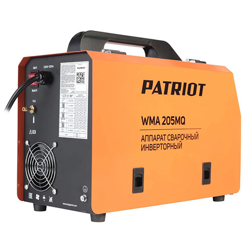 Полуавтомат сварочный инверторный PATRIOT WMA 205 MQ MIG/MAG/MMA