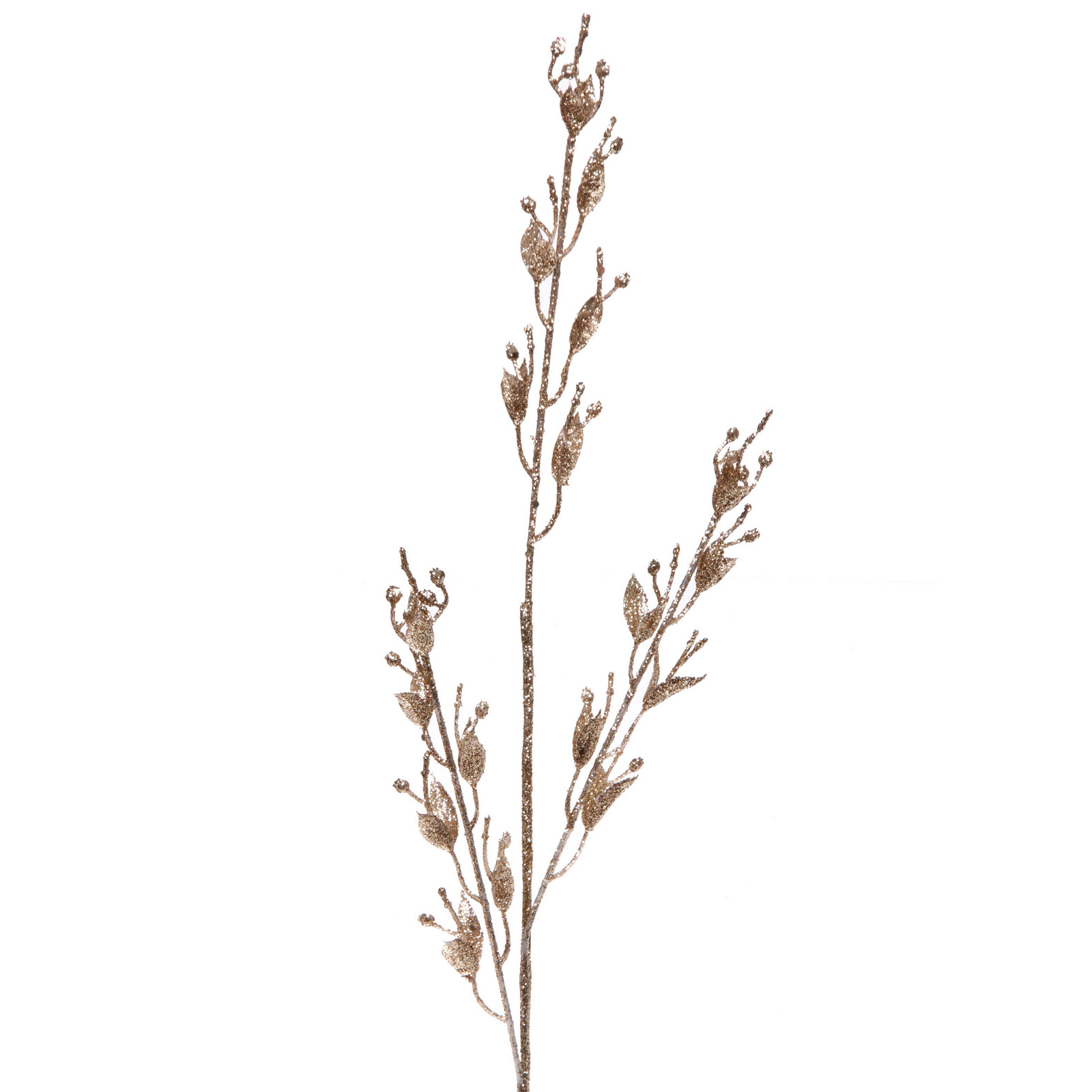 Ветка декоративная "Сказочные блики" 65 см, Шампань