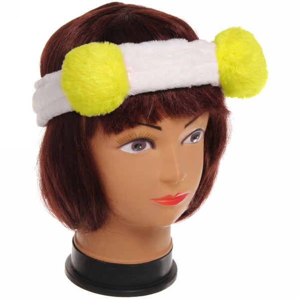 Повязка на голову "Кокетка - Шарики", цвет розовый, голубой, серый и пудровый, 20*6см (упаковка белый ZIP пакет)