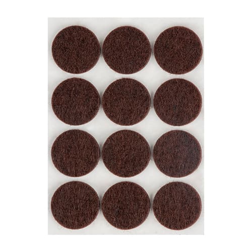 Накладки-протекторы для мебели самоклеящиеся 12шт, 20мм, коричневый