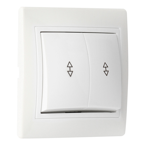 Выключатель проходной 2-клавишный 10А белый "Венера" (SBE-01w-10-SW22-0)