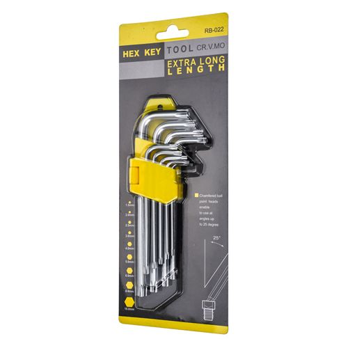 Ключ набор TORX профиль, 9пр, 75х20мм-160х45мм, 1/60