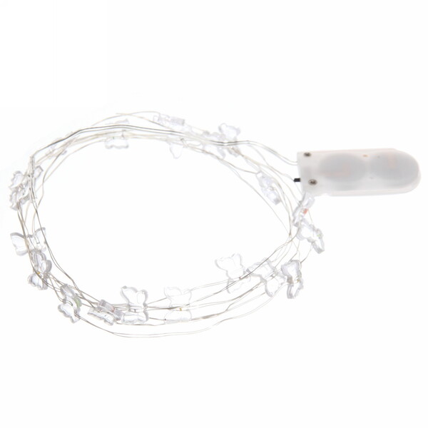 Гирлянда для дома "Бабочка" на батарейках 2,0 м 20 ламп LED, 1 реж., IP-20, Мультицвет