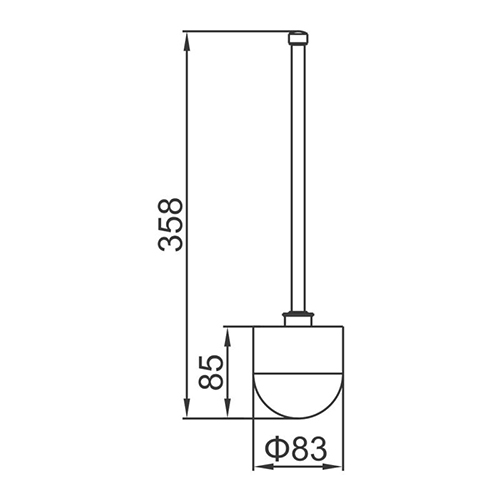 Ерш для туалета без стакана Ledeme L754 хром