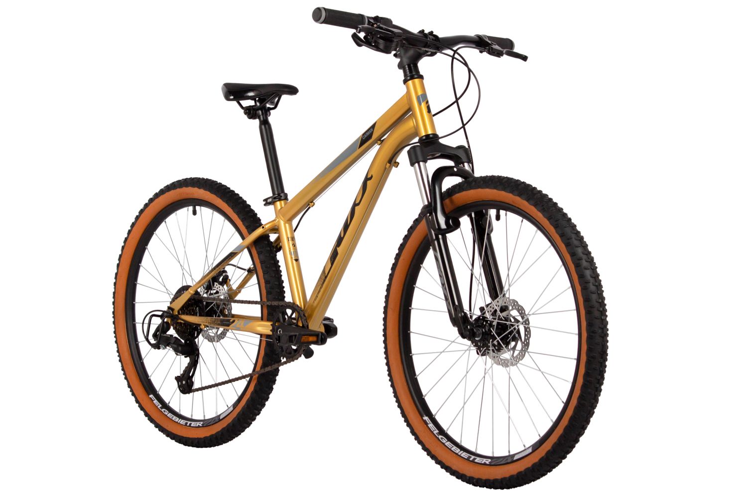 Велосипед FOXX 24" CAIMAN JR золотой, сталь, размер 12"