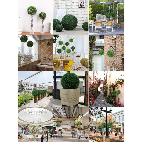 Искусственное растение шар "Самшит" темно-зеленый D-12см Ultramarine