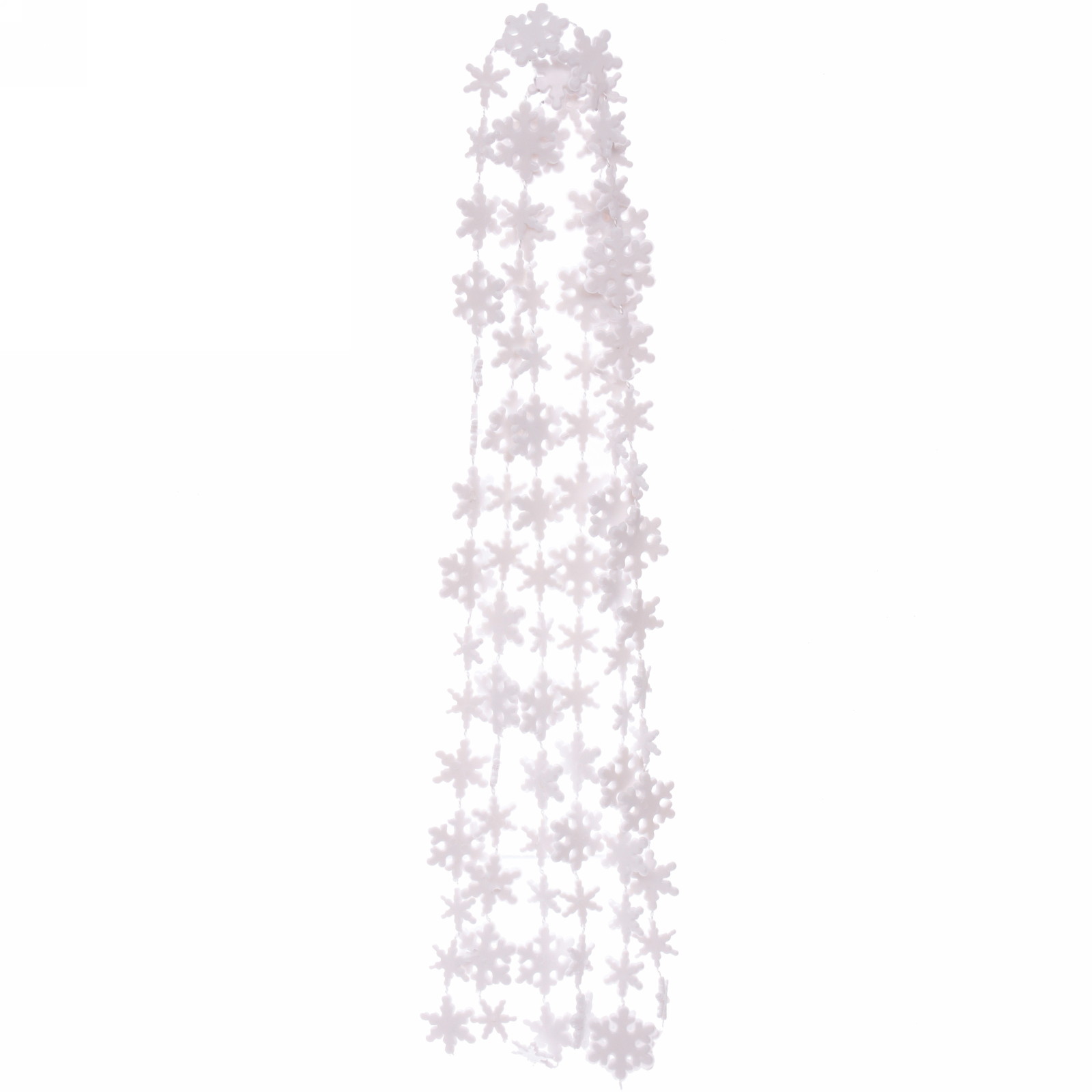 Бусы на ёлку 2,0 м "Снежинки", Белый