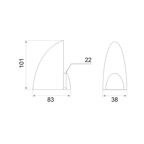 Полкодержатель Trodos "Пеликан" 100х84 2шт, никель