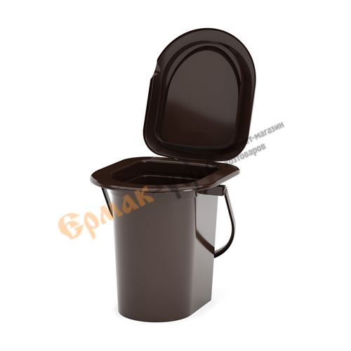 Ведро - туалет 17л коричневое (Альтернатива) м1319 (1/10)