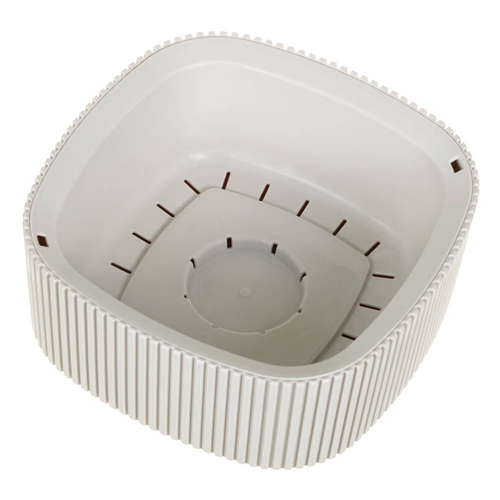 Кашпо 1.6 л IDEA СТРИП 200х200 мм,  со вставкой, кремовый