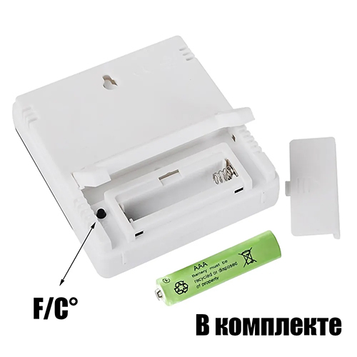 Термометр-гигрометр Орбита OT-HOM11 (часы, будильник)