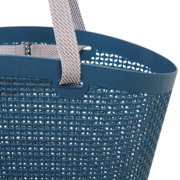 Корзинка для хранения с ручками "ЛИБЕРТИ", цвет серо-голубой, 41*21*28,5см (лейбл)