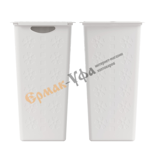 Корзина для белья 30л "Виолетта" (белый) (Альтернатива) М1967 (1/6)