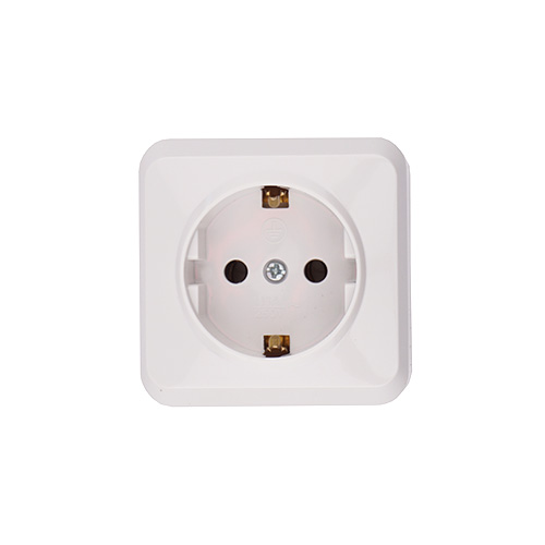 Розетка ОП 1-местн с/з 16А Smartbuy 250В белая, SBE-03w-16-S1-Z, Юпитер, 1/200