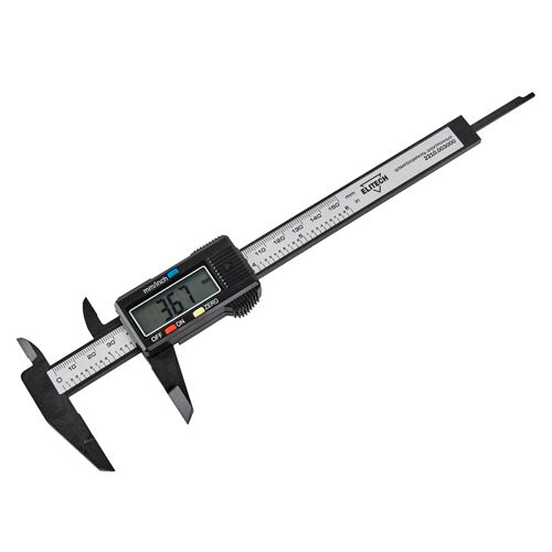 Штангенциркуль электронный, пластиковые губки, 0-150 мм, точность 0,1 мм, 0,1 кг, 1хLR44, ELITECH