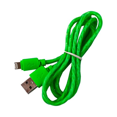 Дата-кабель Smartbuy 8pin SILICONE SPIRAL, 2 А, 1 м, iK-512SPS green/100, зеленый
