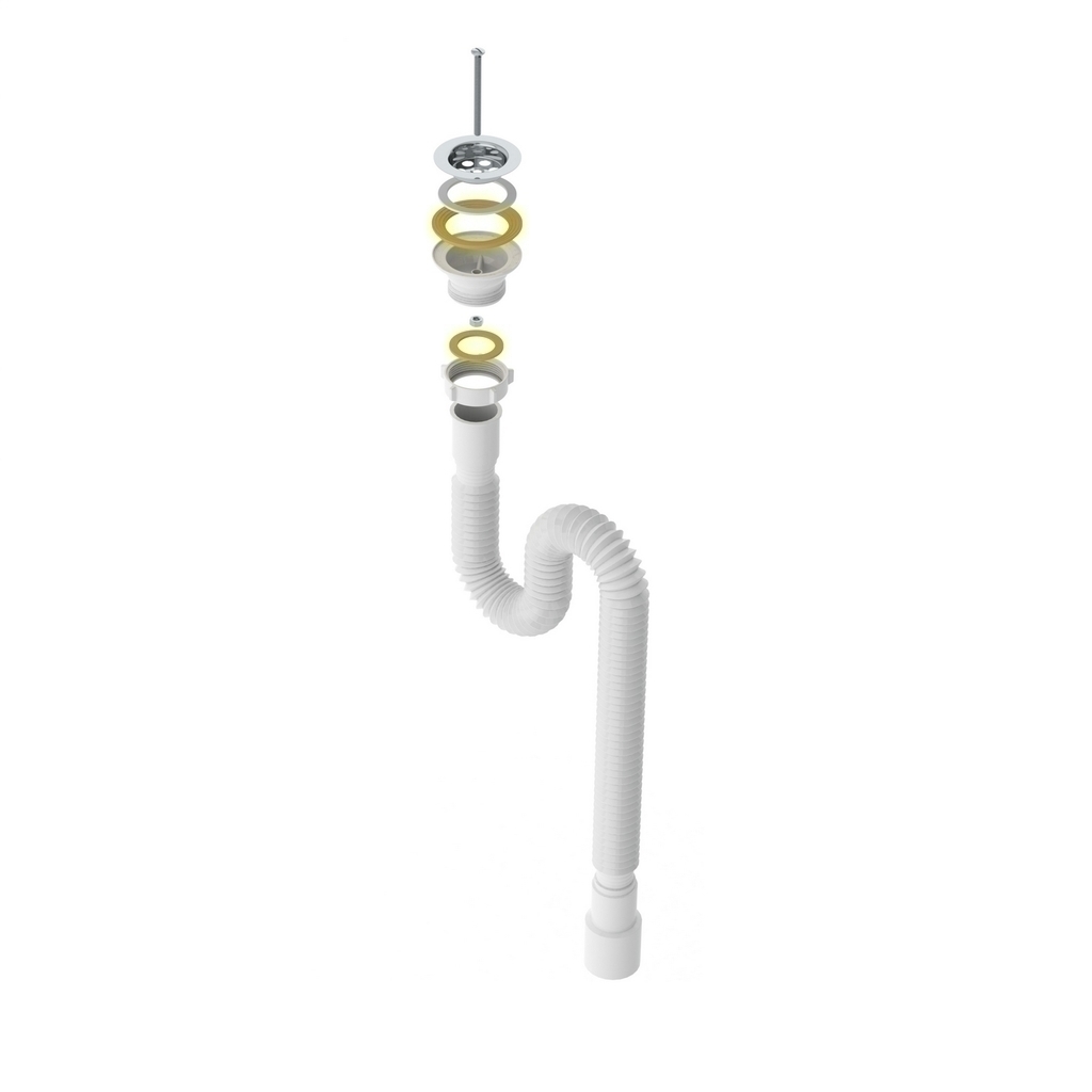 Гофросифон 1 1/2"*40/50 F103-АК САНДЕСАНТ (800мм)