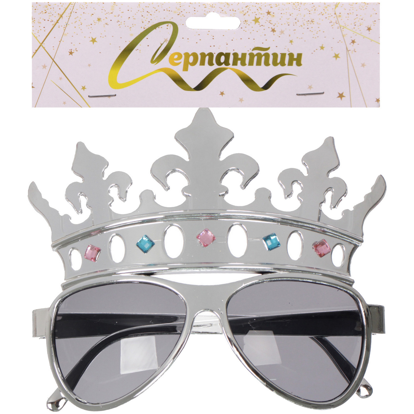 Очки карнавальные "Король" 14,2*10,9 см, микс