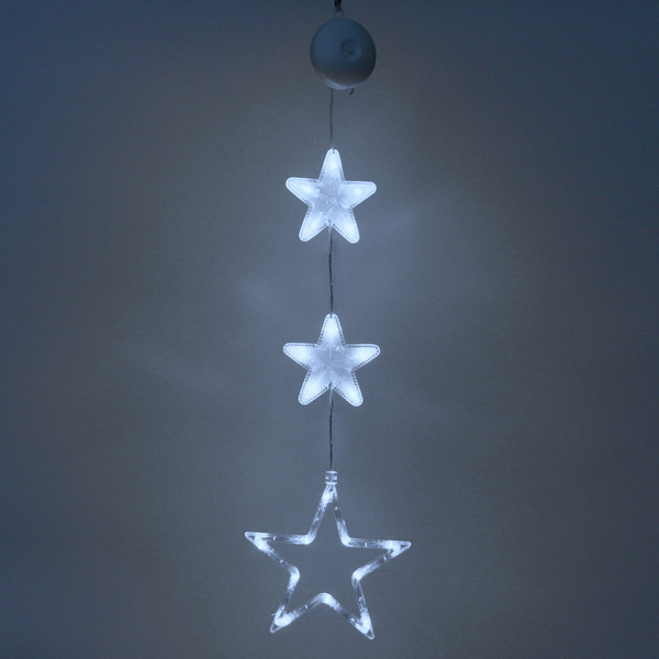 Фигура светодиодная "Звездочка" 17.5*18.5 см (батарейки 3 ААА), 1 реж, Белый