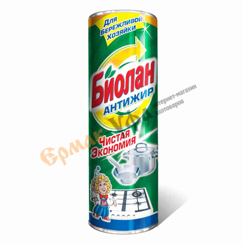 Средство для чистки универсальное порошок Биолан 400г Антижир (24/24)
