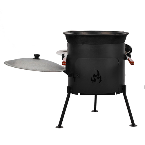 Учаг для казана 8,0-10,0л с дверцей без трубы 340мм сталь 2мм, 1/1