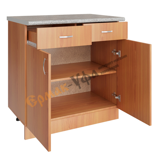 Стол разделочный 80 ЛДСП (ольха) 2 ящика (1/1)