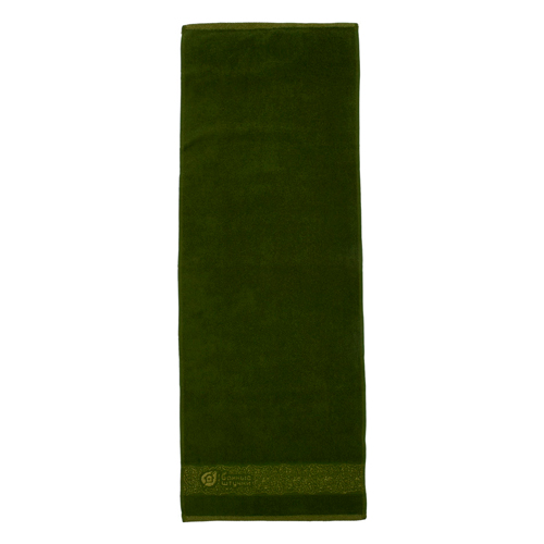 Махровое полотенце "Банные штучки" с золотой вышивкой 30*100 см, хаки