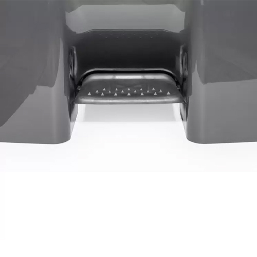 Бак для мусора 110л с педалью на колесах, серый, 1/1