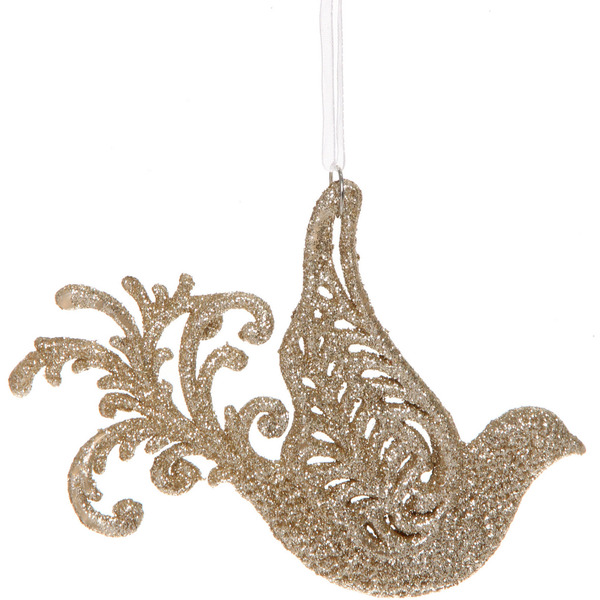 Подвеска "Птица счастья" 11*14 см, темное золото