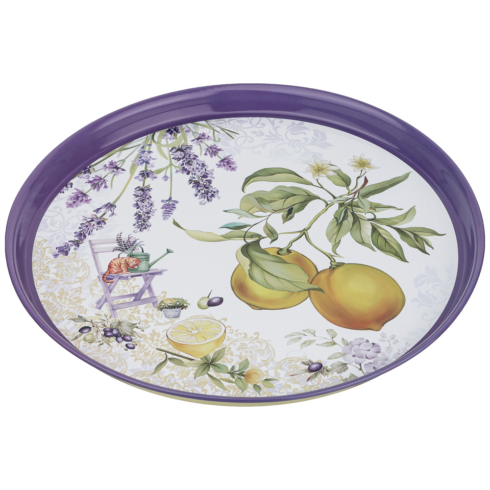 ПОДНОС СЕРВИРОВОЧНЫЙ AGNESS, ПРОВАНС ЛИМОНЫ, 33*2, 1 СМ