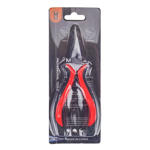 Тонкогубцы мини 125 мм прямые с двуцветн. руч, 2/24/240