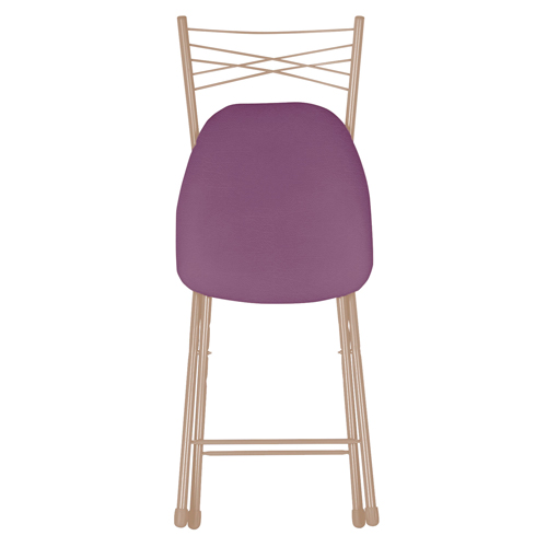 Стул складной "Ника 1" ССН1, морозный сливовый/бежевый металлик
