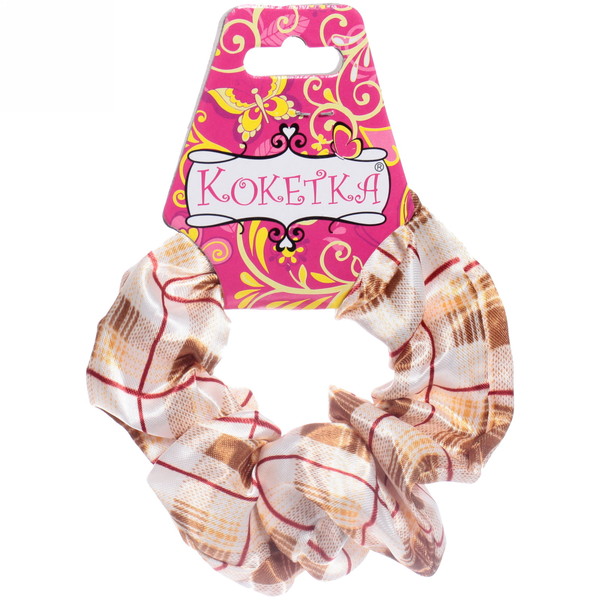 Резинка для волос "Collection School", принт клетка, микс 6 цветов, d-10см