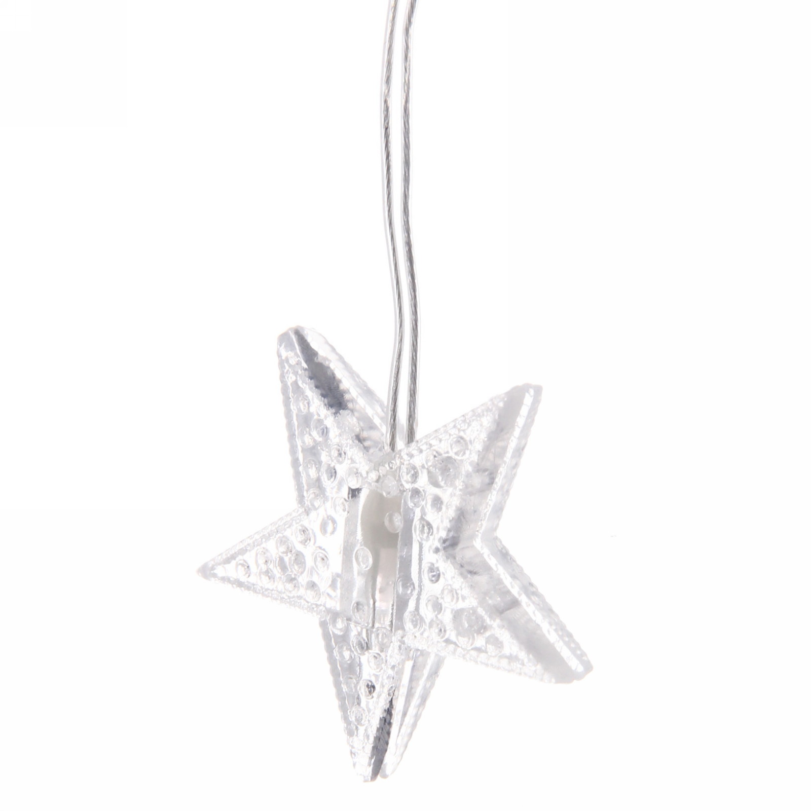 Гирлянда для дома ЗАНАВЕС "Звезды" ш3* в2 м 160 ламп LED, прозр. пров, 8 реж,IP-40, Теплый белый (возможность соединения)