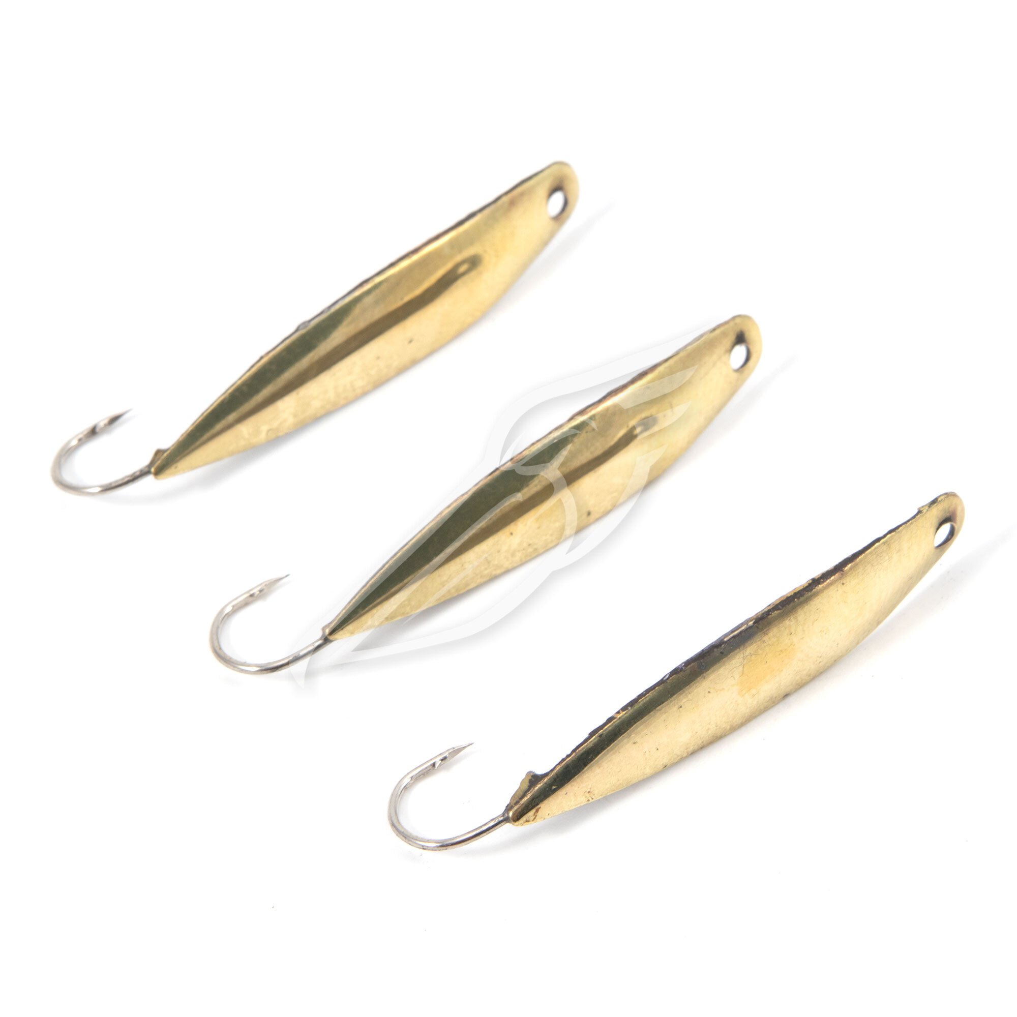 Блесна вертикальная "Яман" Обратка, размер 37 мм, вес 3,7 г, цвет латунь (уп.3 шт.)/150/