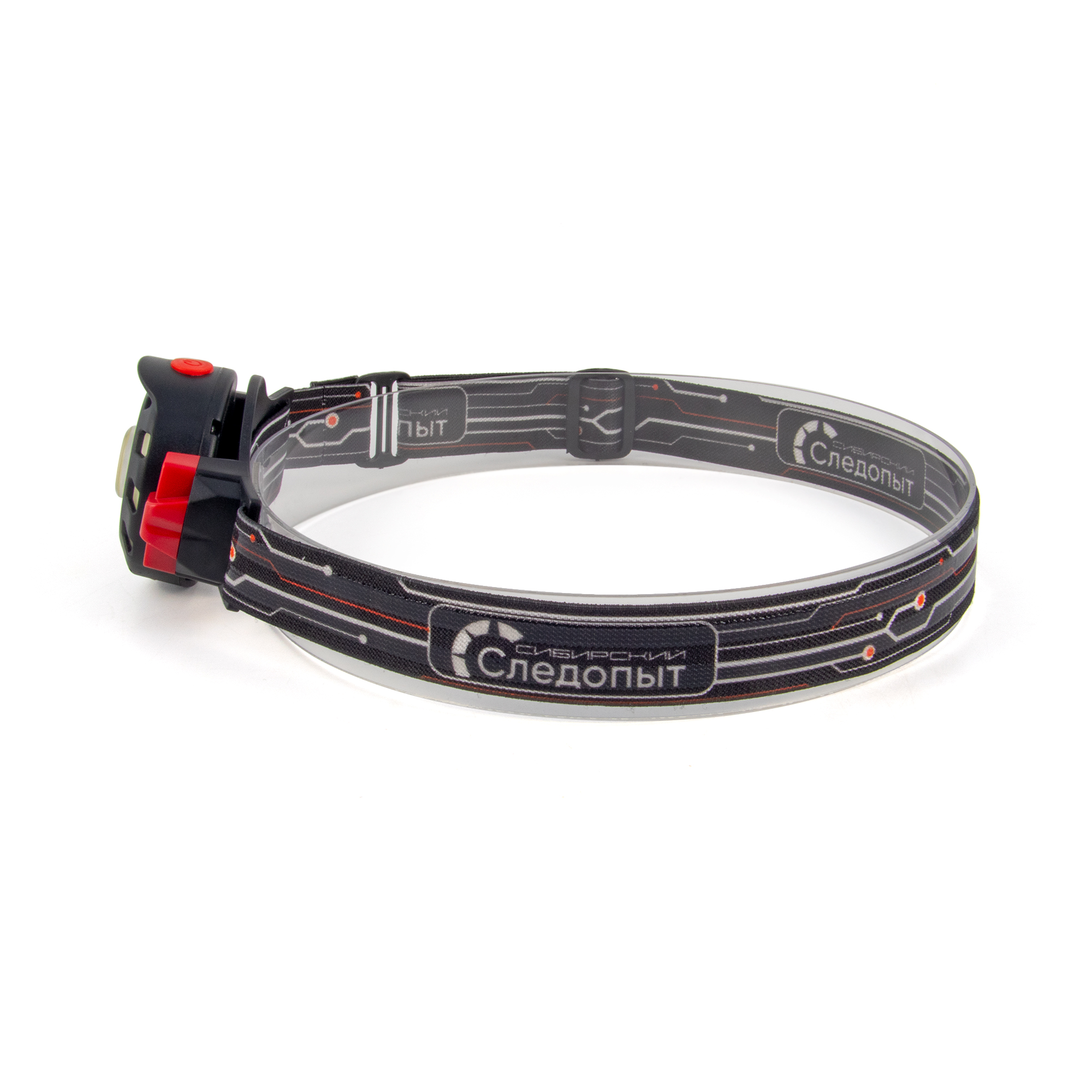 Фонарь налобный "СИБИРСКИЙ СЛЕДОПЫТ-FLASH", 1 LED+1 СОВ, аккум. 220В/100/