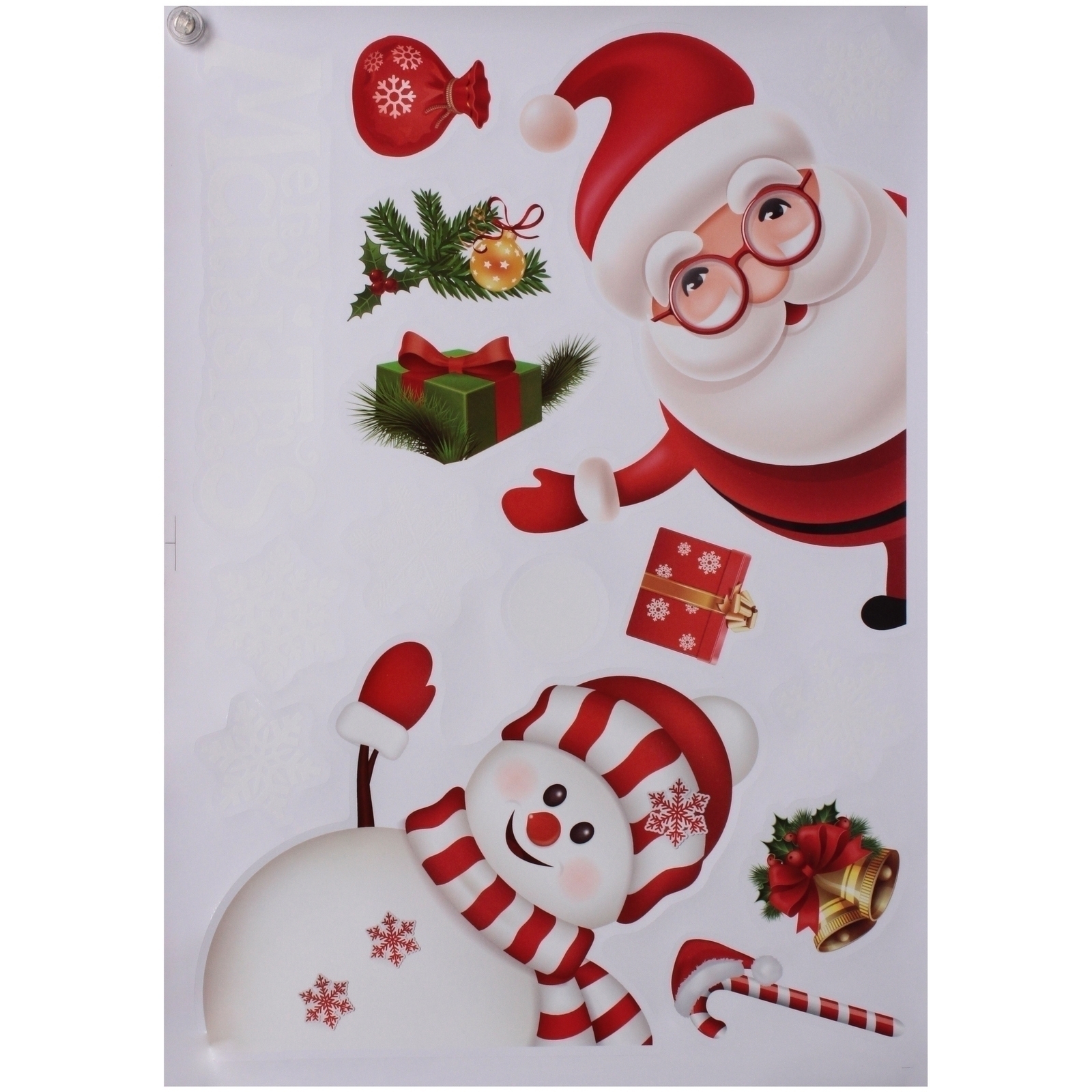 Наклейка на стекло "Новый год!" 50*35 см (диаметр рулона 4 см)