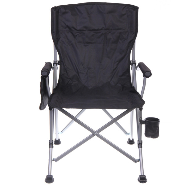 Кресло складное с подлокотниками до 100 кг SJ-0054, 58*58*92 см, цвет: чёрный, ТуристМастер