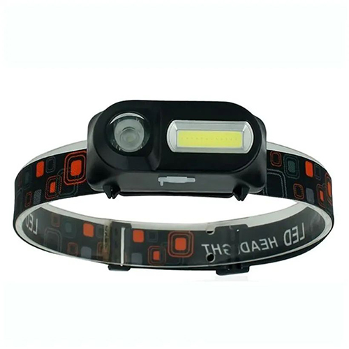 Фонарь налобный 1 ватт + 3w COB НТ-821 (1/)