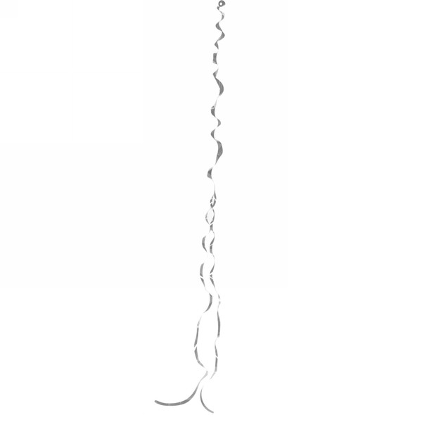 Подвесное украшение "Счастливый день" d-13 см, h - 80см Глянец, серебро