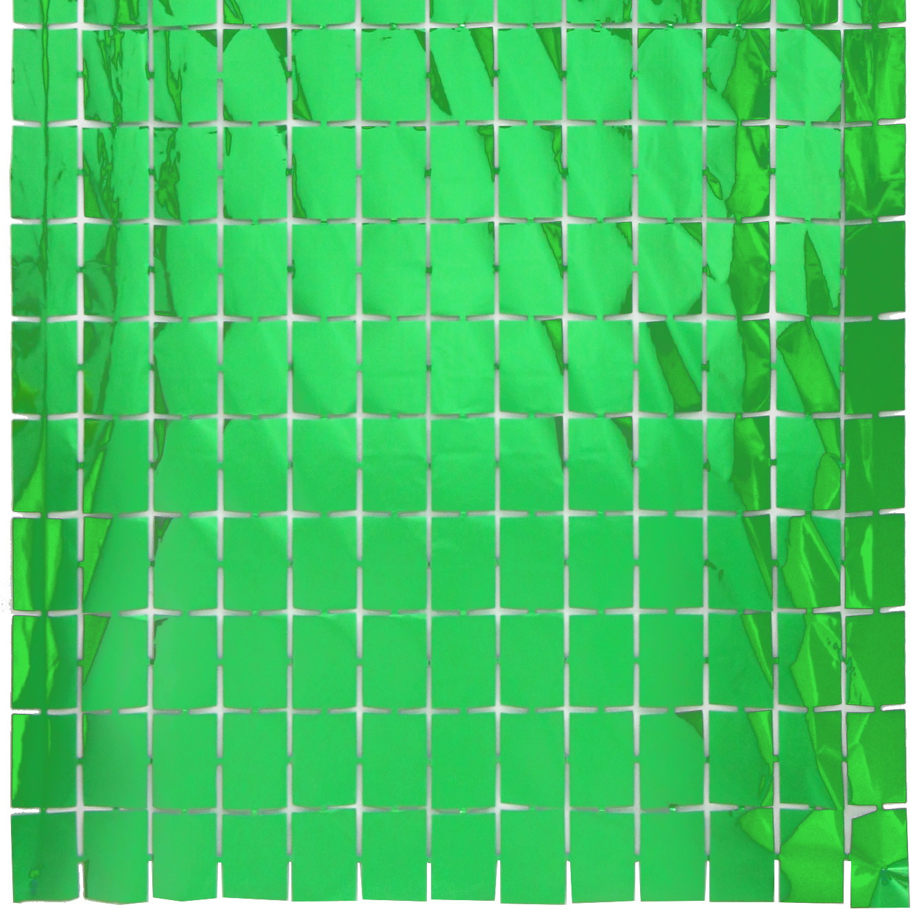 Занавес фольгированный "Прямоугольник" ш1м, в2м (глянец), изумруд