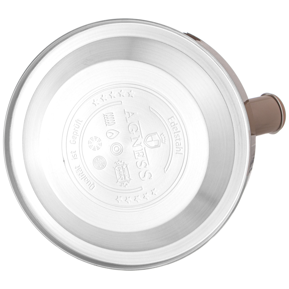 ЧАЙНИК AGNESS СО СВИСТКОМ 2,5 Л,НЖС ИНДУКЦИЯ, ЦВЕТ: ШОКОЛАД