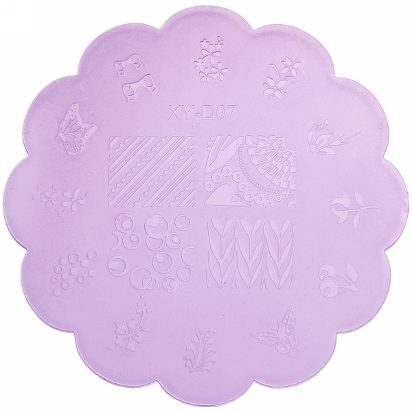 Набор для дизайна ногтей - стемпинг "VivA Manicur", пластина ажурная, микс 4 цвета, 17*11см