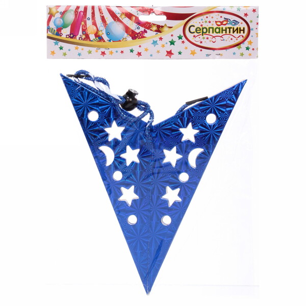 Украшение подвесное "Сияние звезды" 45 см, Синий